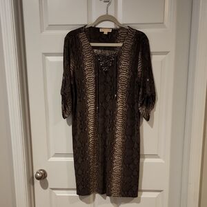 Michael Kors Snakeprint Dress Womens L